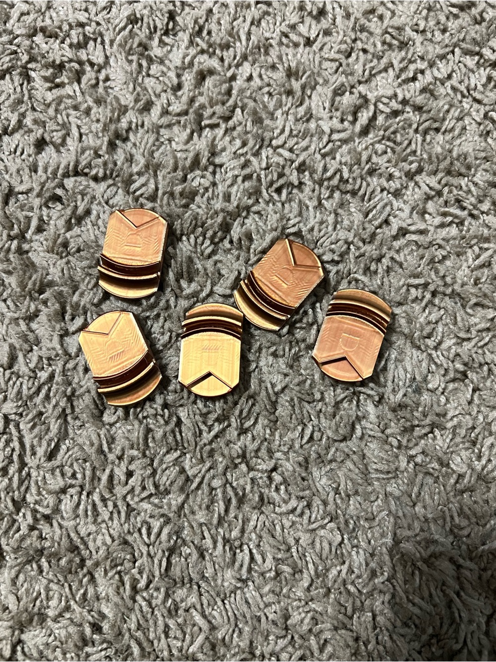 Copper iridescent 3D printed soda tab puller SET OF 5